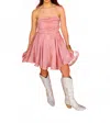Mable Ballerina Mini Dress In Dusty Rose In Pink