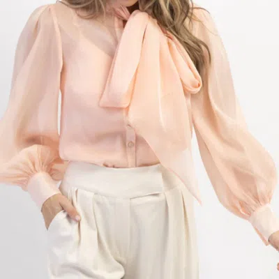 MABLE BISOUS ORGANZA BOW BLOUSE