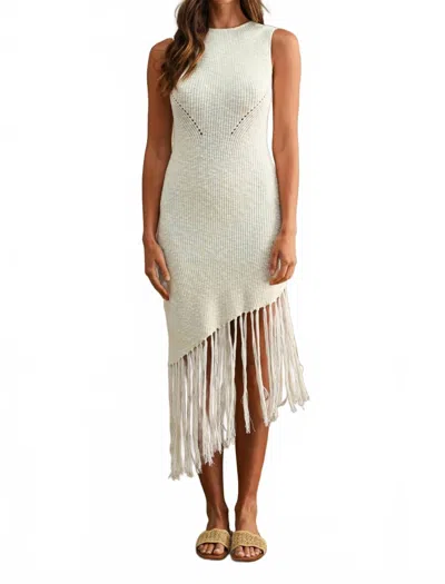 Mable Boho Beach Dress In Cream In White