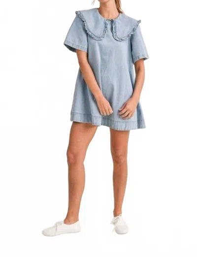 Mable Brynn Collard Denim Dress In Blue
