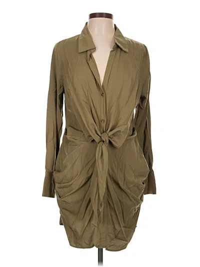 Pre-owned Mable Casual Dress In Tan