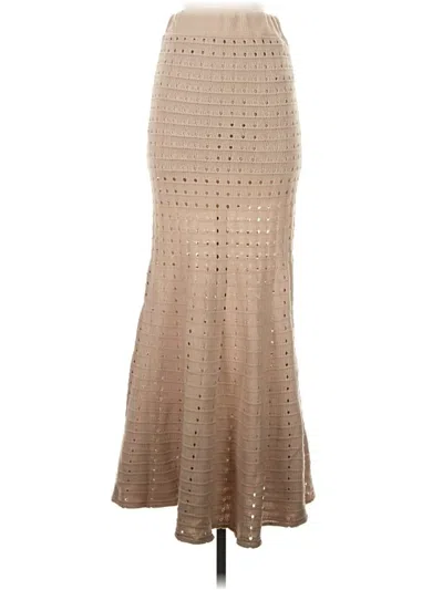 Pre-owned Mable Casual Skirt In Tan