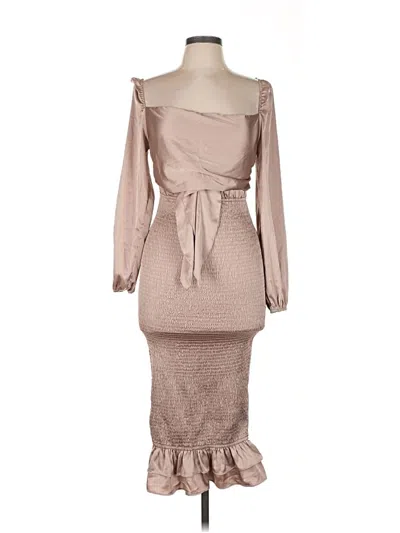 Pre-owned Mable Cocktail Dress In Brown