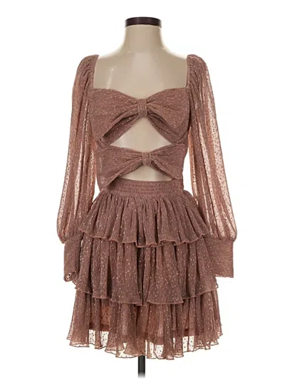 Pre-owned Mable Cocktail Dress In Brown