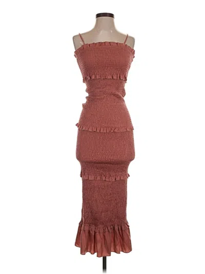 Pre-owned Mable Cocktail Dress In Brown