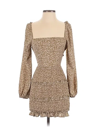 Pre-owned Mable Cocktail Dress In Tan