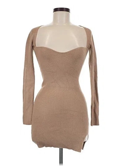 Pre-owned Mable Cocktail Dress In Tan
