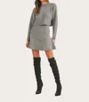 Mable Courtney Sweater Flare Skirt In Charcoal In Gray