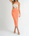 Mable Cutout Midi Dress In Orange In Orange