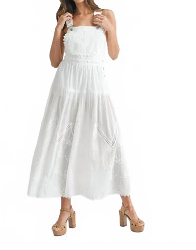 Mable Daisy Lace Detail Overall Jumpsuit In White