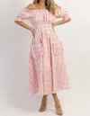 MABLE DREAMSTATE GINGHAM MAXI DRESS IN PINK