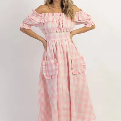 MABLE DREAMSTATE GINGHAM MAXI DRESS