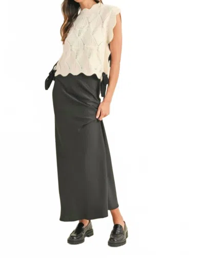 Mable Ella Knit Sweater Vest In Cream In White