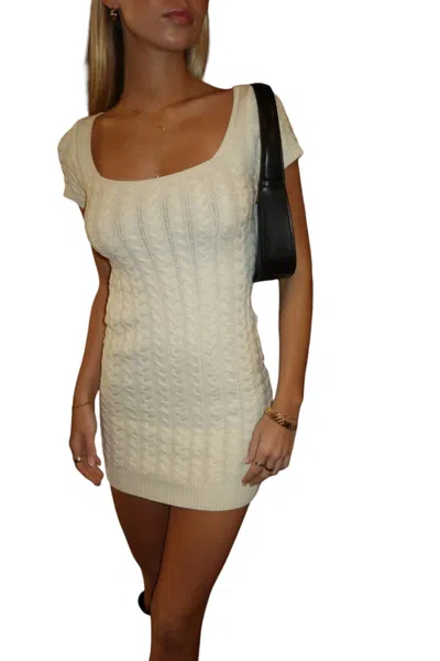 Mable Farmhouse Mini Dress In White
