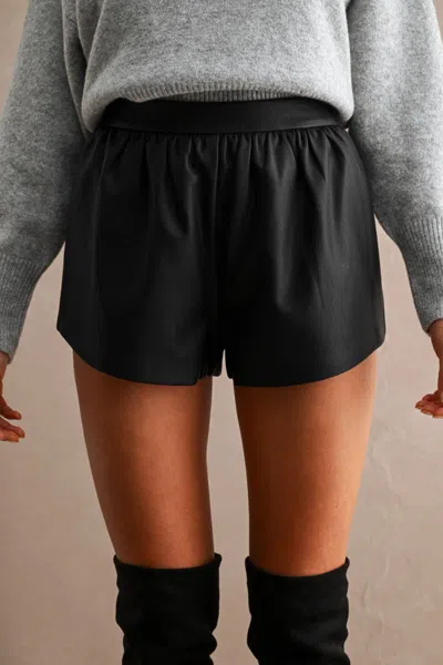 Mable Faux Leather Short Black