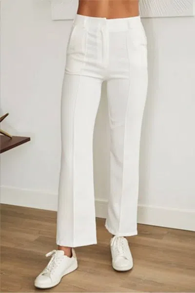 Mable Flared Dress Pants In White