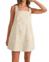 Mable Floral Jacquard Mini Dress In Light Blue In Neutral