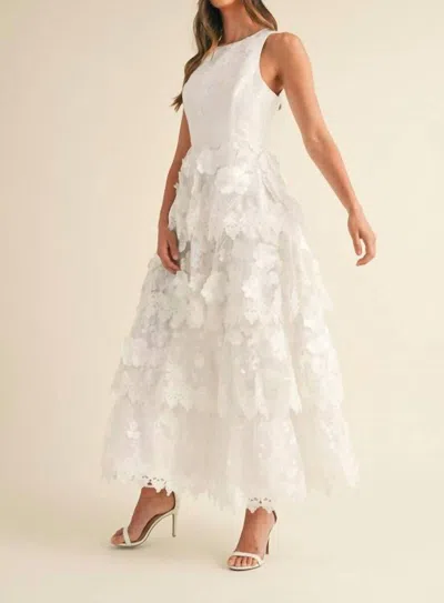 Mable Floral Maxi Dress In White