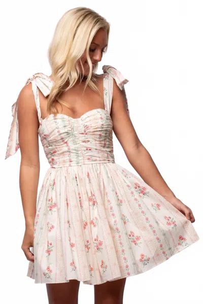 Mable Florence Mini Dress In Cream In Neutral