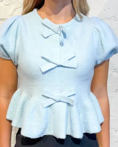 Mable Girl Next Door Top In Light Blue
