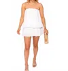 Mable Golden Hour Linen Two Piece Set In White In White