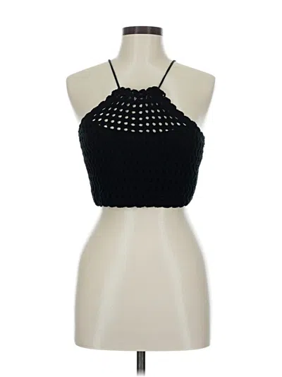 Pre-owned Mable Halter Top Black Halter Neckline Tops