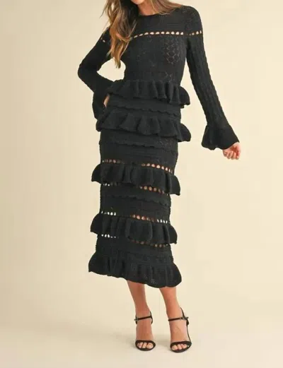 Mable Isolde Bodycon Dress In Black