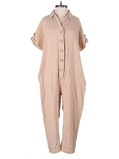 Pre-owned Mable Jumpsuit In Tan