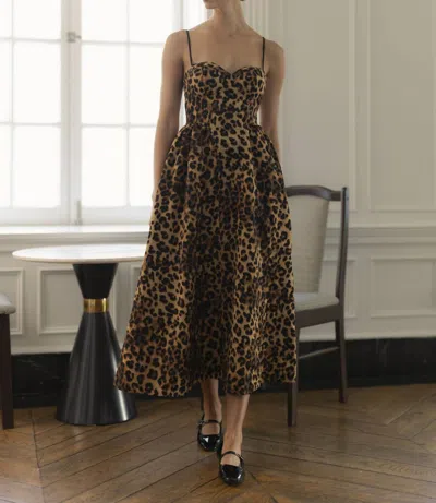 Mable Kara Midi Dress In Leopard In Multi