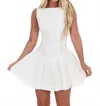 Mable Laced In Love Eyelet Mini Dress In Off White In White