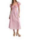 Mable Lennox Midi Dress In Pink In Pink