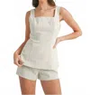 Mable Linen Mix Shorts Set In Oatmeal In White