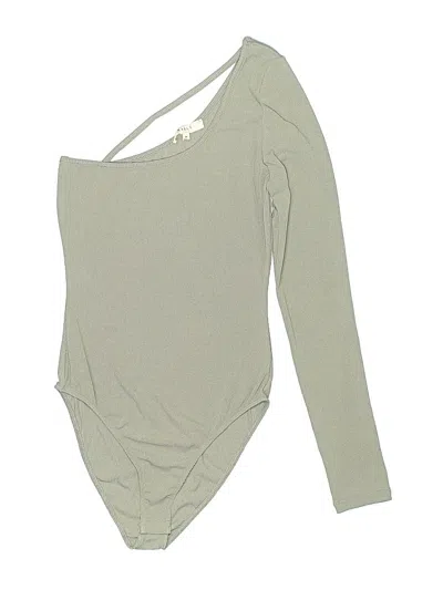 Mable Long Sleeve Top Green One Shoulder Neckline Tops