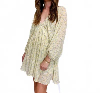 Mable Making Me Daisy Mini Dress In Yellow In Multi