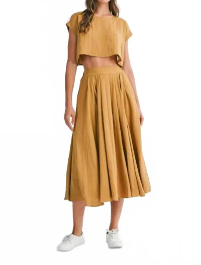 Mable Mandy Skirt Set In Mustard In Brown