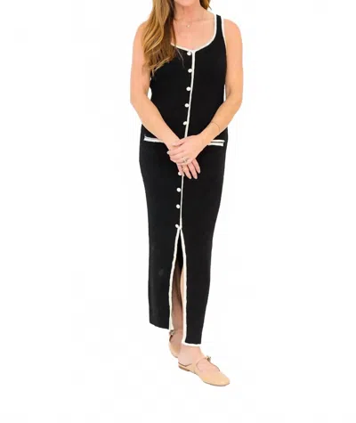 Mable Megan Contrast Binding Midi Dress In Black