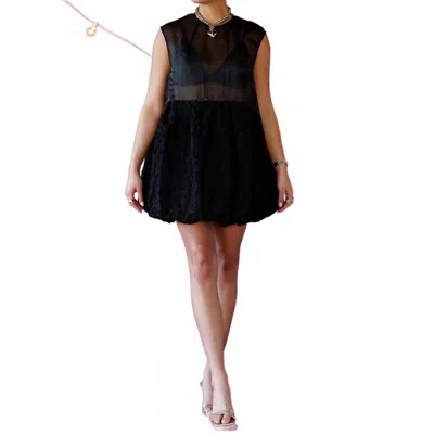 Mable Mistletoe Mini Dress & Bralette Set In Midnight In Multi