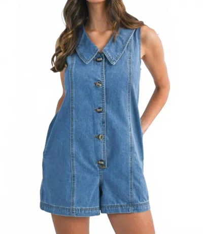 Mable On A Whim Denim Romper