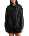 Mable Oversized Organza Jacket In Black