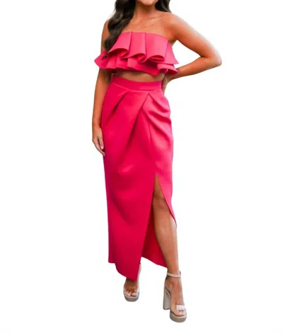 Mable Parker Midi Set In Hot Pink