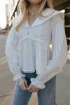 Mable Peter Pan Blouse In White