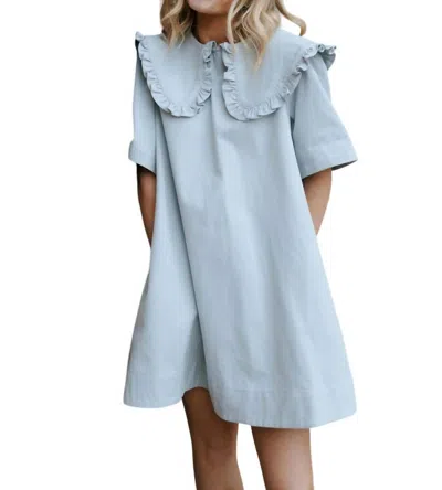 Mable Peter Pan Collar Dress In Light Blue