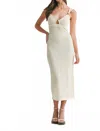 Mable Pointelle Midi Dress In Cream In White