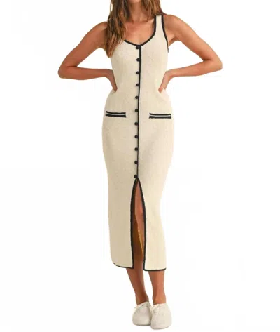 Mable Priscilla Midi Dress In Cream In Animal Print