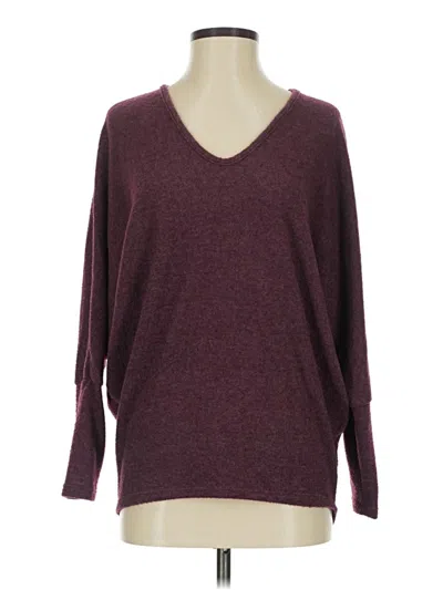 Pre-owned Mable Pullover Sweater In Burgundy