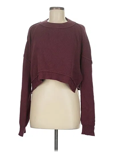 Pre-owned Mable Pullover Sweater In Burgundy