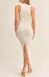 MABLE RILEY RACER BACK KNIT DRESS IN CREAM