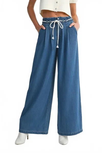 Mable Rope Tie Jeans In Denim In Blue