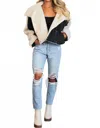 Mable Samson Quilted Shearling Jacket In Black In Multi