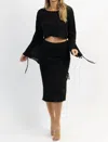 Mable Santa Luz Skirt Set In Black